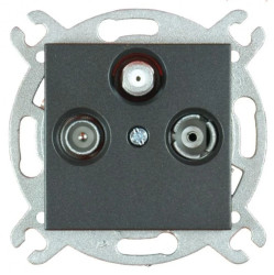 Novella Gniazdo Rtv-Sat Końcowe, Kolor Grafit / 92105441m