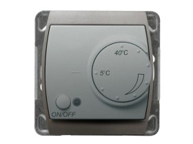 GAZELA Regulator temperatury-termostat srebro + tytan RTP-1J/m/18/23 OSPEL