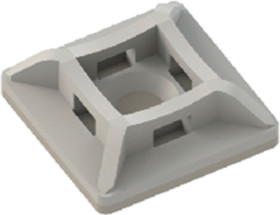 Mounting base, PA, natural, self-adhesive, (L x W x H) 19 x 19 x 5 mm, 8298AA00AS