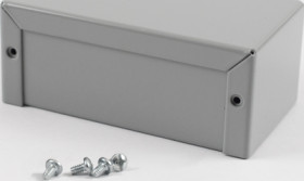 Aluminum enclosure, (L x W x H) 102 x 56 x 41 mm, gray (RAL 7046), IP32, 1411G