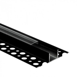 Profil GN02 natynkowy czarny +klosz transp. 2m