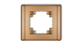 Kompletna Ramka Uniwersalna Pojedyncza Złoty Metalik 8Fr-1