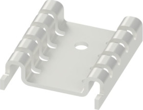 Finger shaped heatsink, (L x W x H) 33 x 27 x 7 mm, 20.2 K/W, solderable surface, 10035007