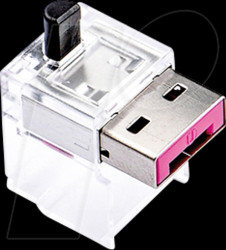 NC03P1PK Cable lock, RJ45, 12 pieces, pink