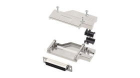 Osłona tylna D-Sub 25 -pinowe Cynk Wpust boczny Encitech Connectors DB