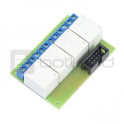 Tinycontrol GSMKON-006 - moduł przekaźników 4x 10A / cewka 5V do GSM/LAN kontrolera