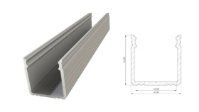 Profil Alu Nawierzchniowy 16Mm, Anodowany Srebrny, Dł 2020Mm, Max Szer Tasmy...