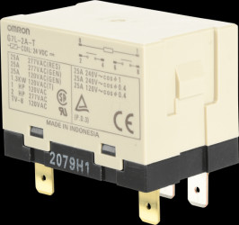 G7L2AT24DC Power relay G7L, 2 NO, 24 V DC, 25 A
