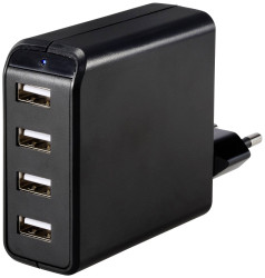 VOLTCRAFT UC-4AXX001 Ładowarka USB 24 W 4x USB-A czarny dom