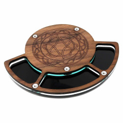 C4 Labs Tri-Pocket Walnut Dice Coaster [discontinued]
