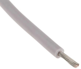Przewód o podwyższonej odporności PVC Biały, 100m 0,6 mm² 19/0,2 mm, 750 V, -40 → +105C, Ø 2.5mm, RS PRO