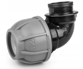 Kolanko do rur PE 32mm 90° z gwintem wewnętrznym 1" PN10 DSRA10K32F1