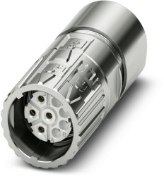 Jack, M23, 8 pole, crimp connection, ONECLICK quick locking system, straight, 1628811