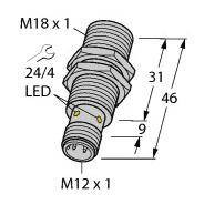 Czujnik indukcyjny Turck BI8-M18K-AP6X-H1141, 10 - 30 V, 1 szt.