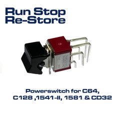 New and original power switch for Commodore 64, 128 wedge, CD32 and 1541-II &amp;amp; 1581 diskdrives