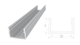 Profil Alu Nawierzchniowy 9,8Mm Surowy, Dł 2020Mm, Max Szer Ta?My 12Mm