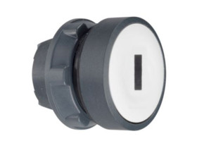 Główka przycisku płaskiego z samoczynnym powrotem LED BA9a biała plastikowa ZB5AW31 SCHNEIDER ELECTRIC