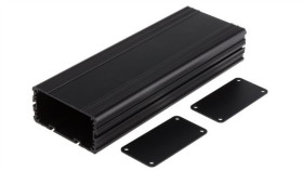 Obudowa Urządzeń Elektronicznych Wentylowana, Aluminiowa, Czarny, 225 X 81.4...