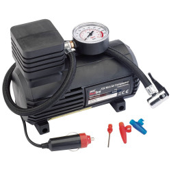 Draper Redline 81023 12V Mini Analogue Air Compressor (250Psi Max.)