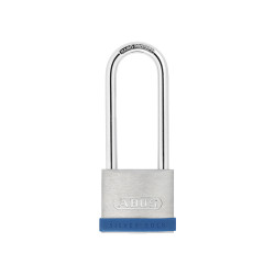 ABUS 80887 50mm Silver Rock&#x2122; 5 Padlock Long Shackle 80mm