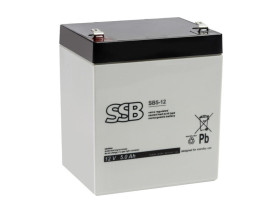 Akumulator AGM 12V 5Ah faston 4.8 SSB SB5-12