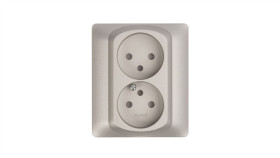 Sistena Life Plakietka Gniazda Podwójnego Metalic 771335