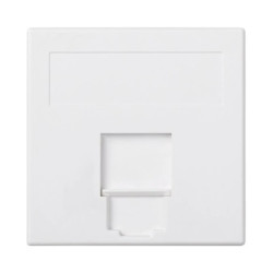 Simon Connect Płytka S500, 1x RJ z osłoną INFRA+ czysta biel 50015085-030