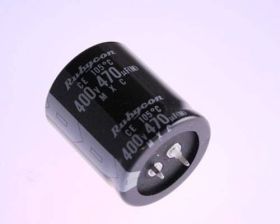 KONDENSATOR 470UF 400V ELEKTROLITYCZNY Ø35x47mm 20% SNAP-IN RUBYCON