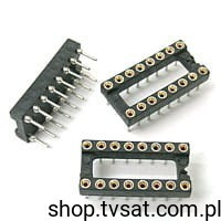 Podstawka 16 Pin R7.62 GOLD DIL16TH PRECI-DIP