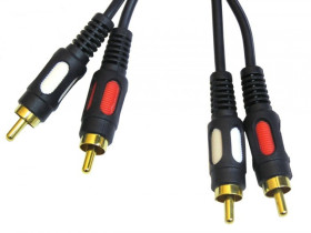 Przewód, kabel 2x2 cinch wtyk-wtyk 7,5m RK230 łezka Vitalco