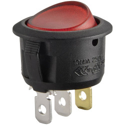 TruComponents 751576 Rocker switch,Off/On,SPST,Illuminated,Quick Connect