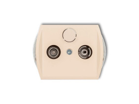 TREND Gniazdo antenowe RTV końcowe w szeregu gniazd przelotowych 6dB beżowy 1G6K KARLIK