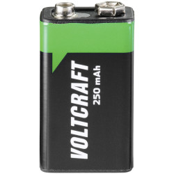 VOLTCRAFT 6LR61 9 V / PP3 battery (rechargeable) NiMH 250 mAh 8.4 V 1 pc(s)