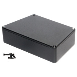 Hammond 1590TRPCBK Stomp Box Diecast Enclosure Trapezoid 95 x 122/151 x 39 Black
