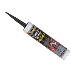 Everbuild Roof &amp; Gutter Sealant Black 310ml