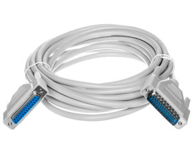 Kabel przedłużający LPT 1:1 Typ DSUB25/DSUB25, M/Ż beżowy 5m AK-610201-050-E