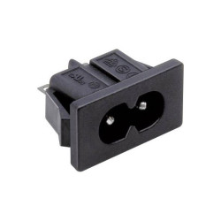 TruComponents 230415 IEC connector Plug, vertical: Pins: 2 2.5 A
