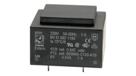 Transformator do montażu na płycie drukowanej Hahn 2 x 9 V ac 230 V ac Do montażu na płytce drukowanej 4.5 VA