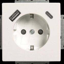 20 EUCB2USBAC-44G Earthed contact/USB-A+C socket Safety