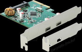 90397 PCI Express x4 card for 2 x ext. USB 10 Gbit/s USB type-C socket