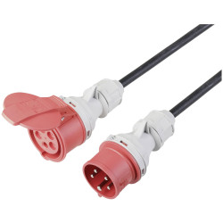 Sygonix SY-5245022 Current Cable Extension 16A black 25m weatherproof