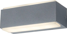 Kinkiet LED 7W 400lm 4000K/neutralna IP54 IK10 zewnętrzny aluminium + poliwęglan szary VILA 7W GRAY NW GXPS173