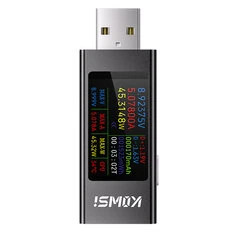 KWS-MX23 USB Cyfrowy Wyświetlacz Amperomierz Mocy Miernik Napięcia Miernik Prądu Ładowanie Telefonów Komórkowych Tester USB-A De