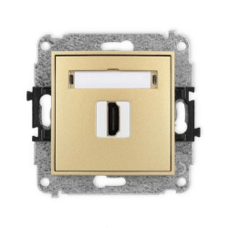 MINI Mechanizm gniazda pojedynczego HDMI 2.1, 8K złoty 29MHDMI-5