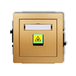 DECO Mechanizm gniazda światłowodowego/optycznego pojedynczego złoty 29DGOP-1