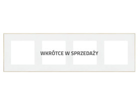 SIMON 55 Ramka 4 poczwórna DUO biała podstawa złota TRD4.166/111 KONTAKT SIMON