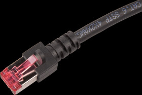 1.0 m Cat.6 PiMF patch cable, black