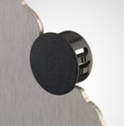 Cover cap, (H) 10.3 mm, head Ø 13.5 mm, mounting Ø 11.1 mm, thickness 3.2 mm, PA, black, 2633