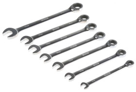 Zestaw narzędzi nastawnych Zestaw kluczy oczkowych RS PRO 8 → 18 mm 7 szt. Stal chromowo-wanadowa