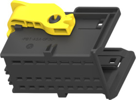 Socket, unequipped, 25 pole, straight, 3 rows, black, 1-1718484-1